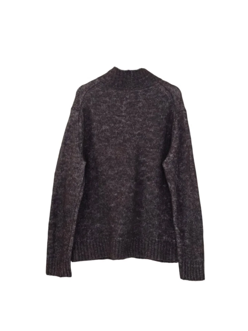Gap Polo Sweater Men XL Marled Brown Mockneck LS Casual Grandpacore Cottage Edgy